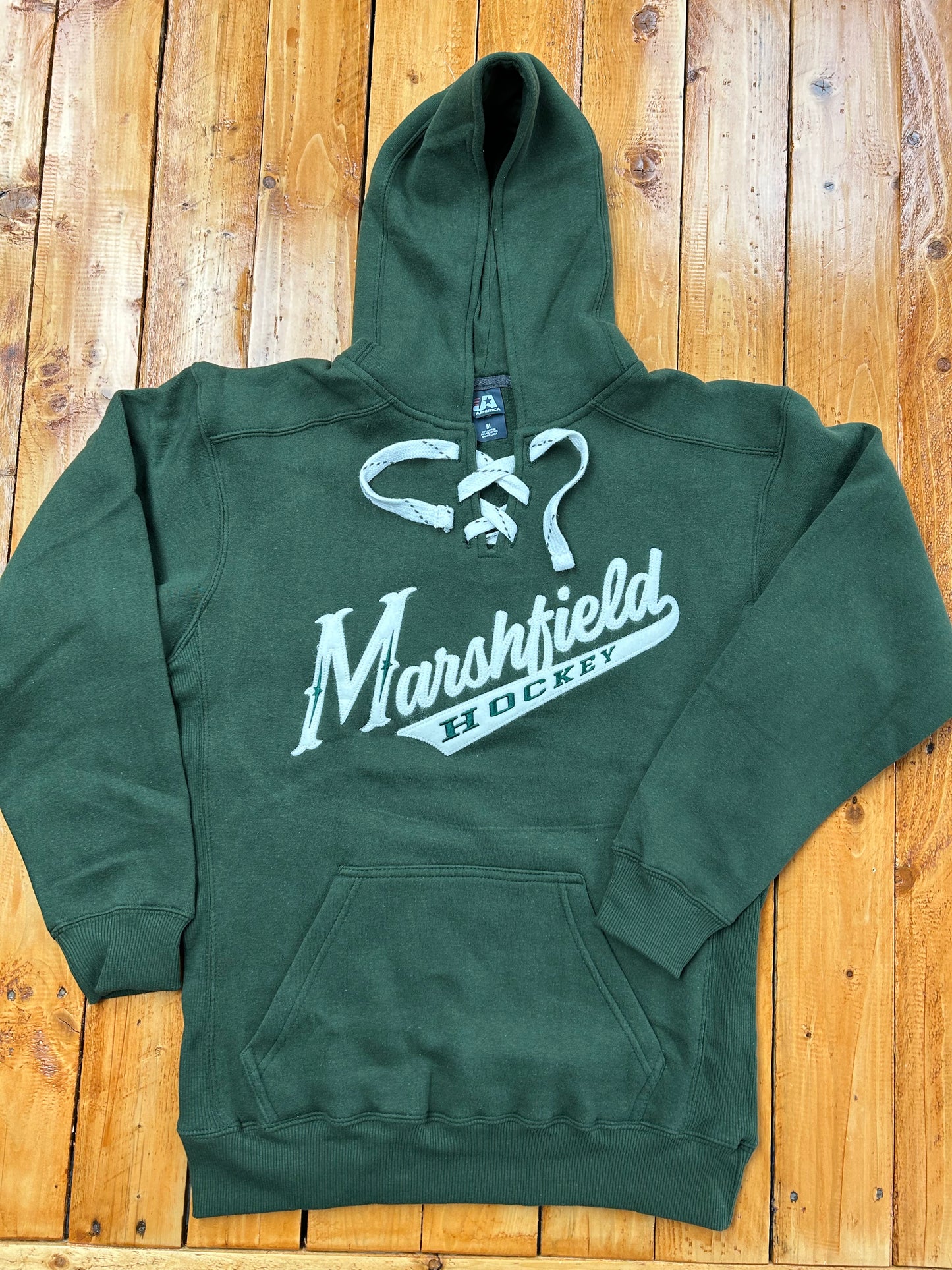 Laces Hoodie - Felt Applique Script Logo